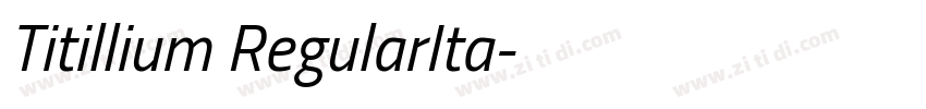 Titillium RegularIta字体转换